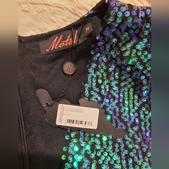 Poison Ivy green sequined body suit romper by Motel - Picture 7 of 9